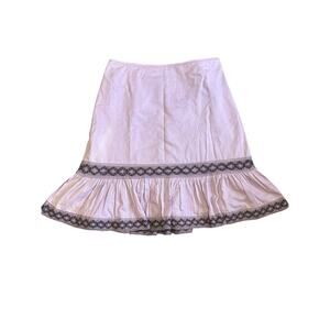 New York & Company Purple Tulip Crochet Lace Skirt Size 10‎ Side zip